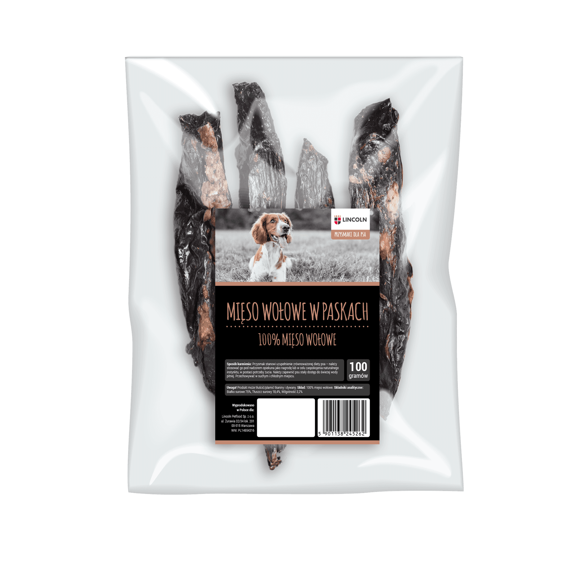 Suszone mięso wołowe dla psa