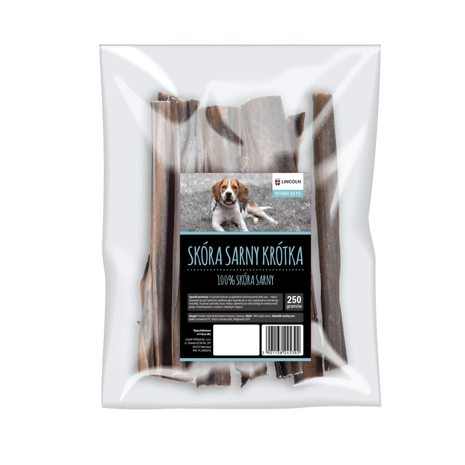 Skóra sarny krótka dla psa