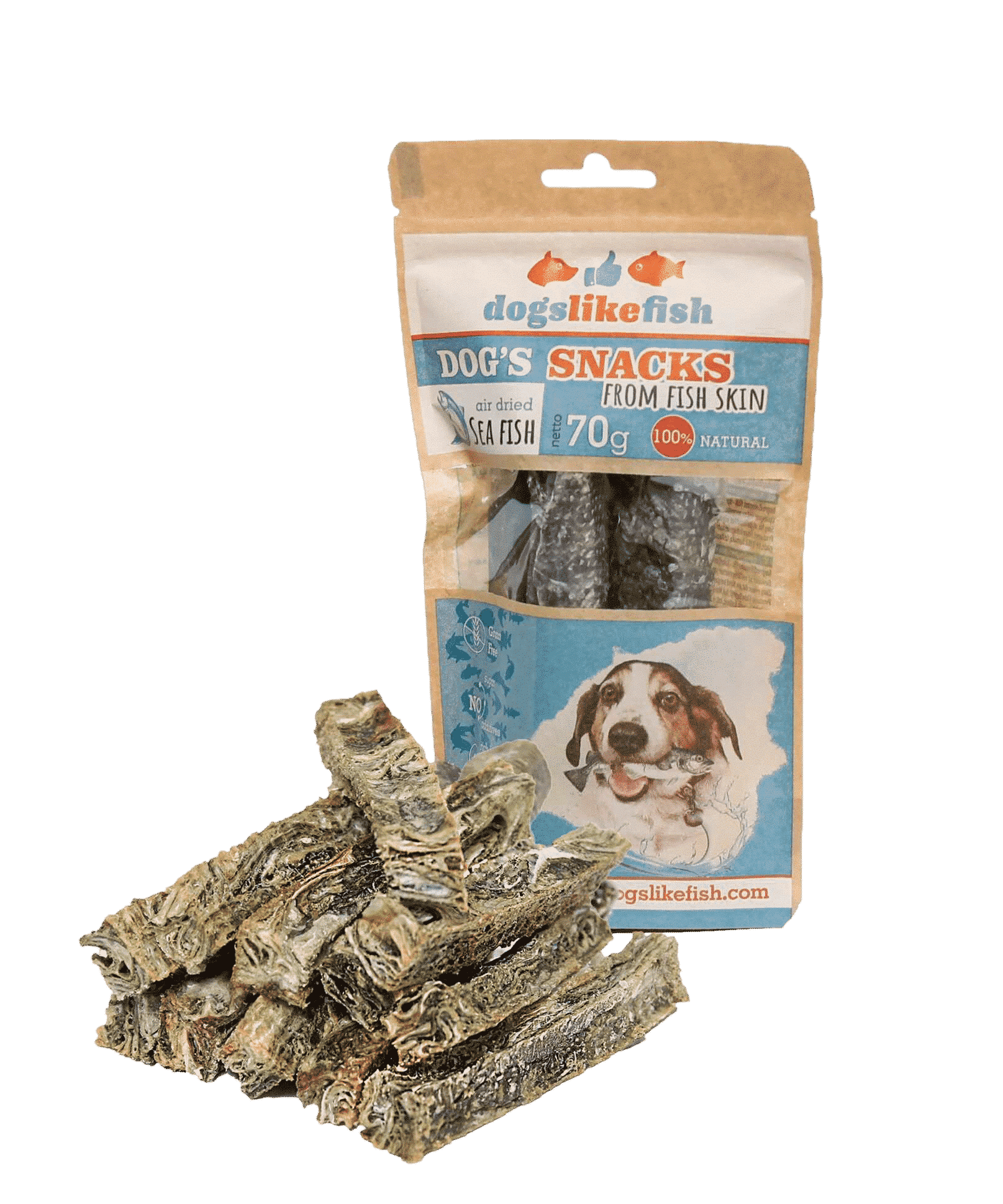 Suszone paluszki z dorsza dla psa - DogsLikeFish