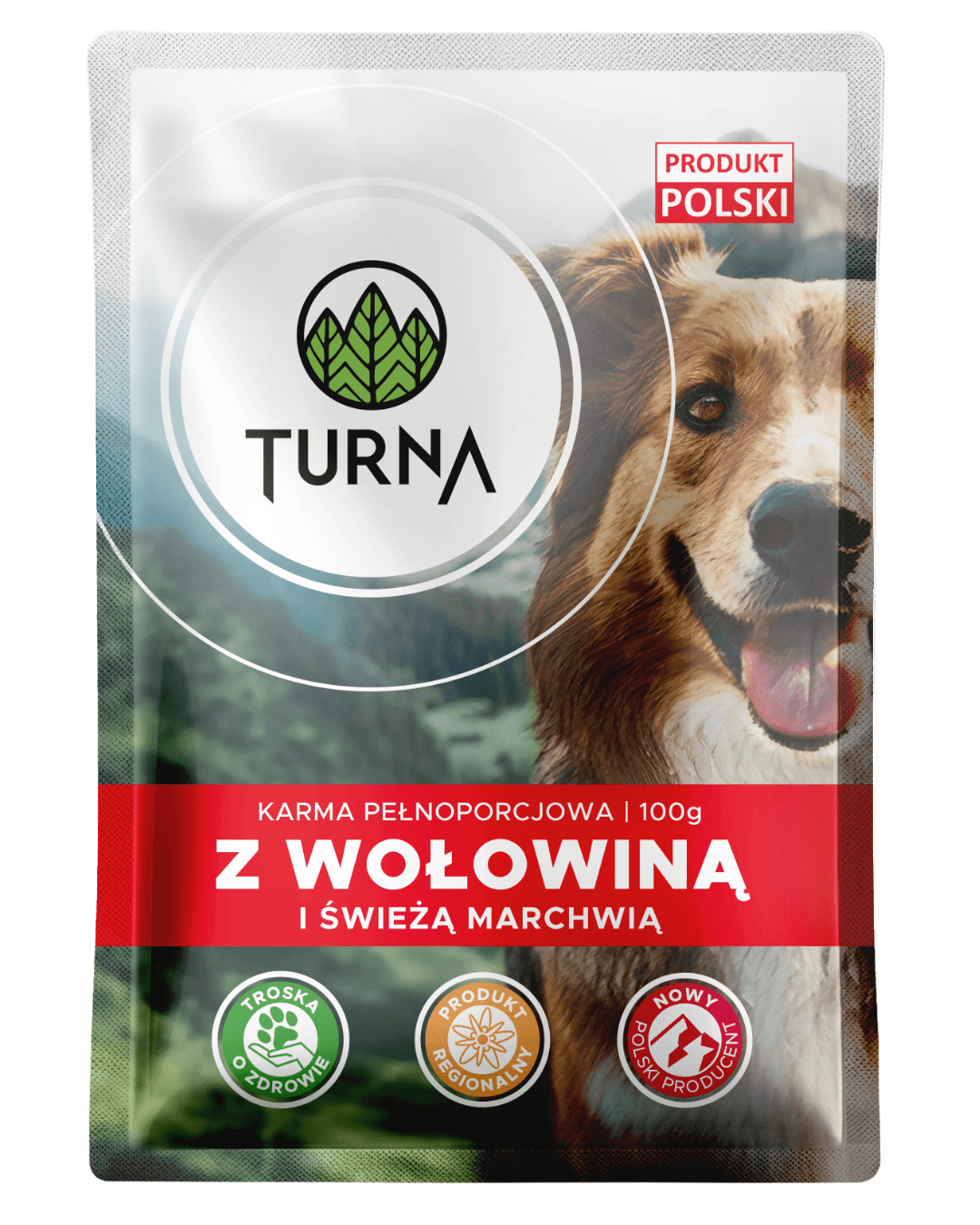 TURNA karma mokra z wołowiną 100g dla psa